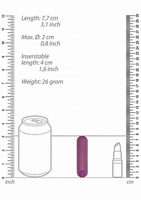 10 Speed Rechargeable Bullet - Purple Boss of toys