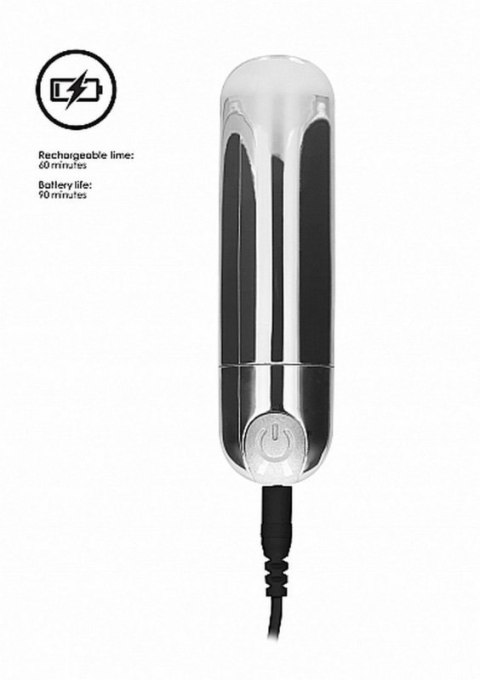 10 Speed Rechargeable Bullet - Silver Boss of toys