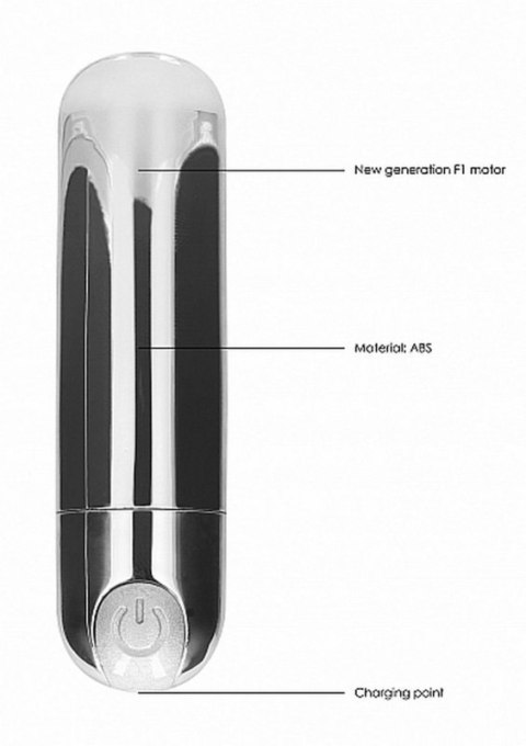 10 Speed Rechargeable Bullet - Silver Boss of toys
