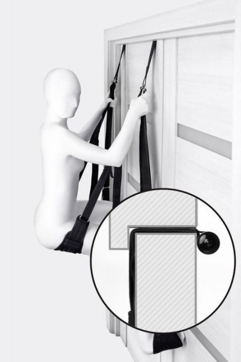 Anonymo Sex swing on the door , nylon, black Boss of toys
