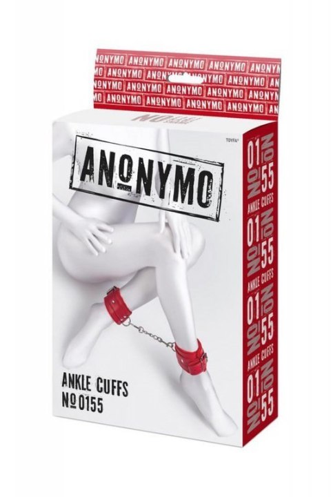 Anonymo handcuffs, PU leather, red, 27 cm Boss of toys