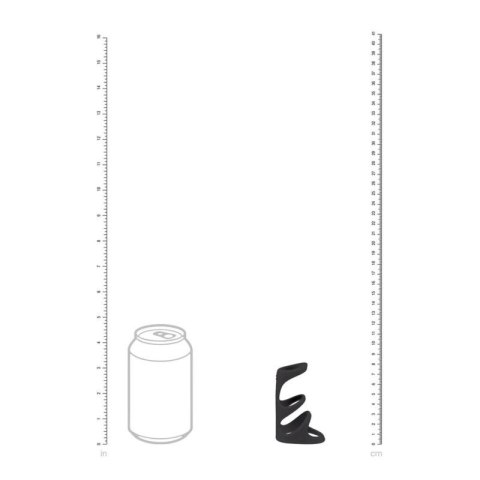 3 Loop Silicone Cockring - Black Boss of toys