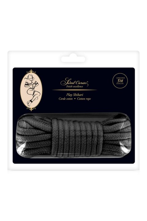 SM BONDAGE ROPE BLACK 5M (Size: T1) Comcorde - SAS EDITIONS CONCORDE