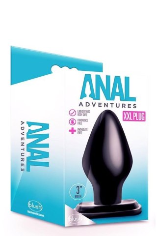ANAL ADVENTURES XXL PLUG BLACK TONGA