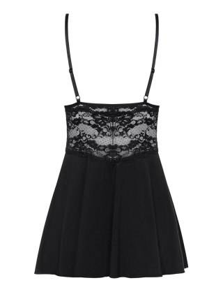 Babydoll Obsessive czarny z stringami L/XL Obsessive