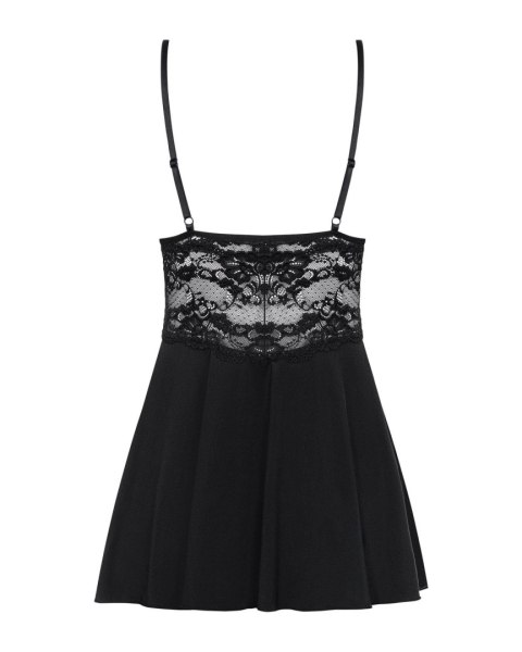 Bielizna-810-BAB-1 babydoll i stringi czarna L/XL Obsessive - Amocarat Sp. z o.o.