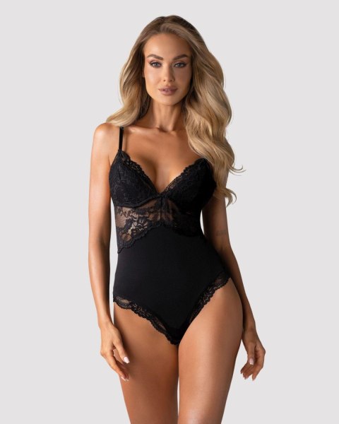 Bielizna- 810-TED-1 body czarne S/M Obsessive - Amocarat Sp. z o.o.