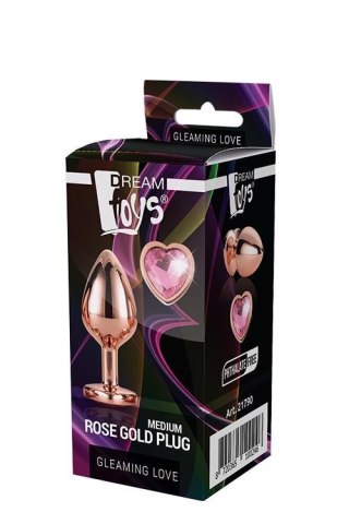GLEAMING LOVE ROSE GOLD PLUG MEDIUM TONGA