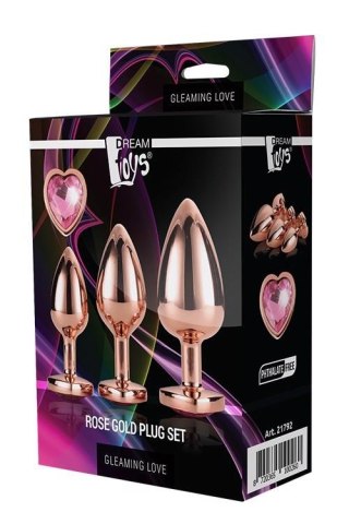 GLEAMING LOVE ROSE GOLD PLUG SET TONGA