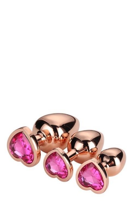 GLEAMING LOVE ROSE GOLD PLUG SET TONGA