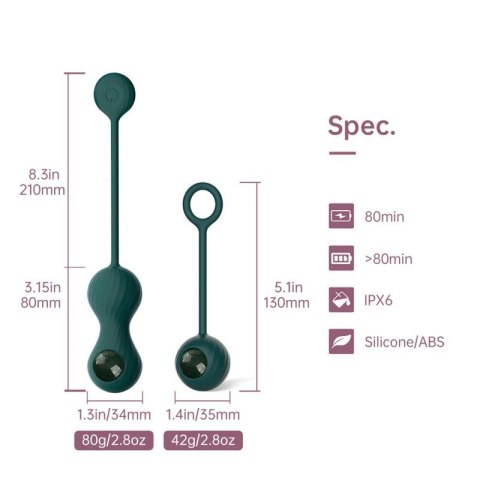 Magic Motion - Crystal Duo Smart Kegel Vibrator with Weight Set Boss of toys