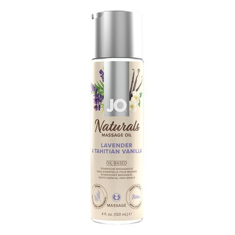 System JO - Naturals Massage Oil Lavender & Tahitian Vanilla 120 ml Eropartner - INTERSLASH B.V.