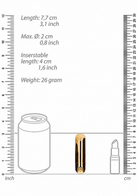 10 Speed Rechargeable Bullet - Gold SHOTS