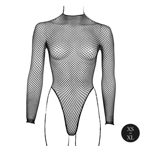Body with fishnet structure and turtle neck. SHOTS
