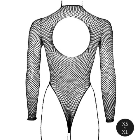 Body with fishnet structure and turtle neck. SHOTS