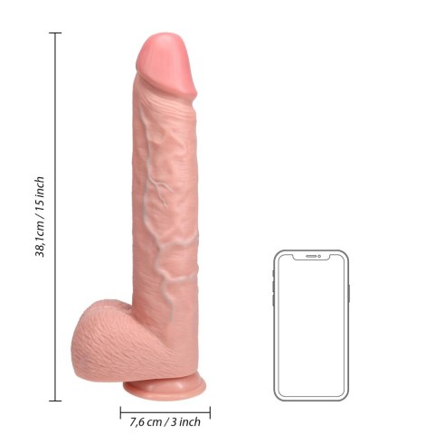 Dildo realistyczne RealRock Extra Long z moszną 15 cali PVC RealRock