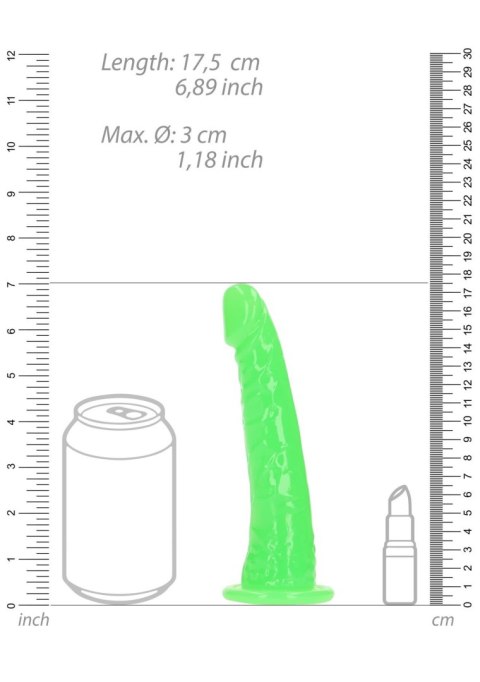 Dildo realistyczne RealRock świecące w ciemności z przyssawką 15,5 cm RealRock