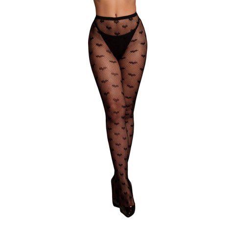 Heart Patterned Tights - One Size - Black SHOTS