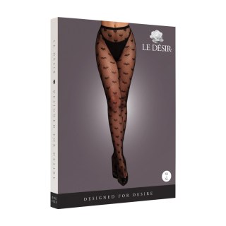 Heart Patterned Tights - One Size - Black SHOTS