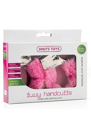 Kajdanki futrzane ShotsToys różowe ShotsToys
