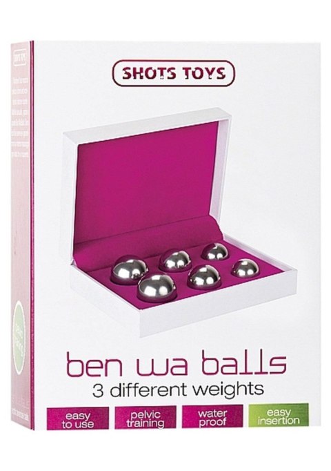 Kulki Ben Wa ze stali nierdzewnej ShotsToys srebrne ShotsToys