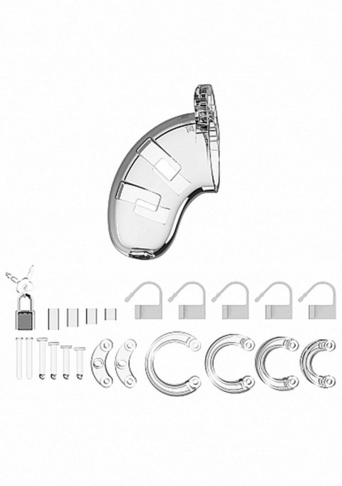 Model 01 - Chastity - 3.5"" - Cock Cage - Transparent SHOTS