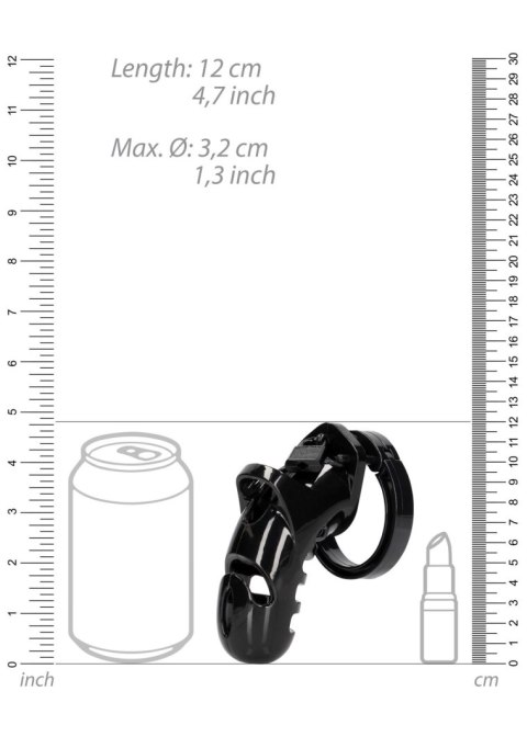 Model 26 - Chastity Cage - 4.5'' / 11,5 cm - Black SHOTS