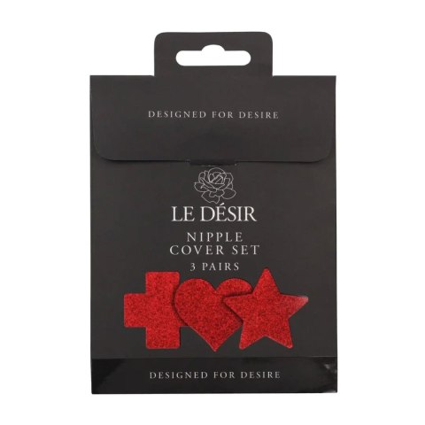 Nipple Cover Set - Cross Star Heart - Red SHOTS