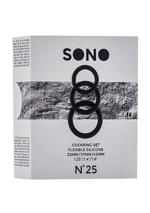No.25 - Cockring Set - Black SHOTS