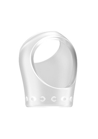 No.45 - Cockring with Ball Strap - Translucent SHOTS
