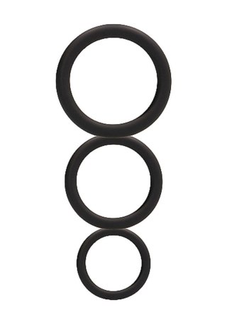 Round Cock Ring Set - Black SHOTS