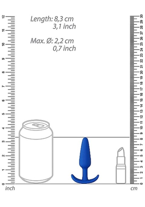 Slim Butt Plug - Blue SHOTS