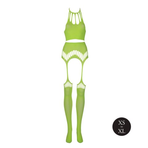 Two Piece with Crop Top and Stockings - Green - XS/XL SHOTS