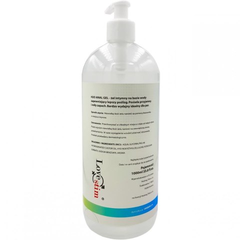 H2O ANAL GEL 1000ml WYRÓŻNIONY ŻEL ANALNY LoveStim