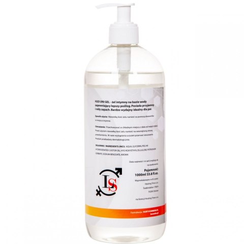 H2O UNI Lubrykant na bazie wody AQUA GEL 1000ml NIE PLAMI LoveStim