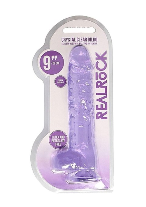 9"" / 23 cm Realistic Dildo With Balls - Purple SHOTS