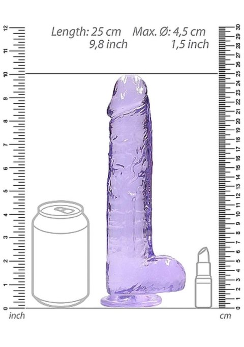 9"" / 23 cm Realistic Dildo With Balls - Purple SHOTS