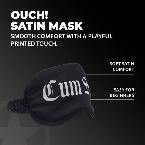 Cum Slut - Printed Satin Mask SHOTS