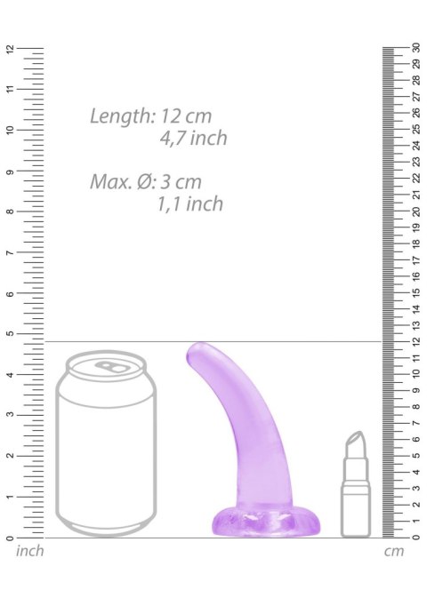 Dildo z przyssawką RealRock Crystal Clear przezroczyste 11 cm RealRock