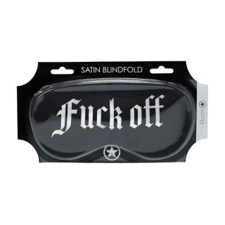 Fuck Off - Printed Satin Mask SHOTS