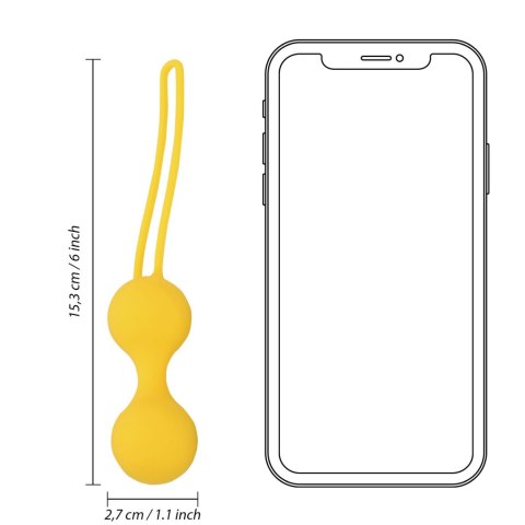 Kegel Ball Exercise Set - Lemonade Yellow SHOTS