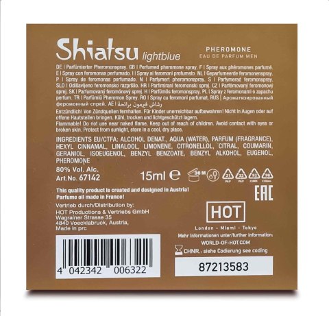 Perfumy feromonowe Shiatsu Hot jasnoniebieskie 15 ml Hot