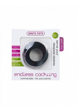 Pierścień erekcyjny silikonowy ShotsToys Endless Regular czarny ShotsToys