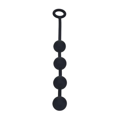 Round Silicone Anal Balls - M - 30mm - Black SHOTS