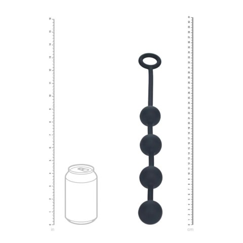 Round Silicone Anal Balls - M - 30mm - Black SHOTS