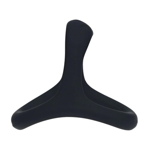 Soft Bead Grip Silicone Cock and Ball Ring - Black SHOTS