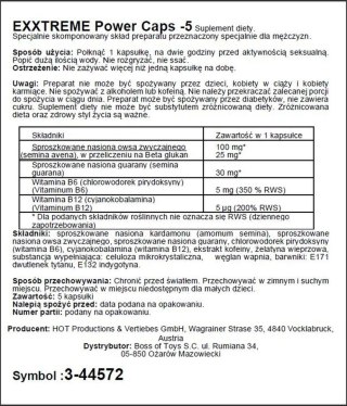 Supl.diety-eXXtreme power caps 1x5stk. HOT Productions & Vertriebs GmbH