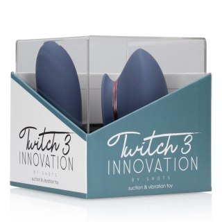 Twitch 3 - Rechargeable Vibrator & Suction - Silicone - 10 Speed - Blue/Grey SHOTS