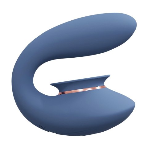 Twitch 3 - Rechargeable Vibrator & Suction - Silicone - 10 Speed - Blue/Grey SHOTS