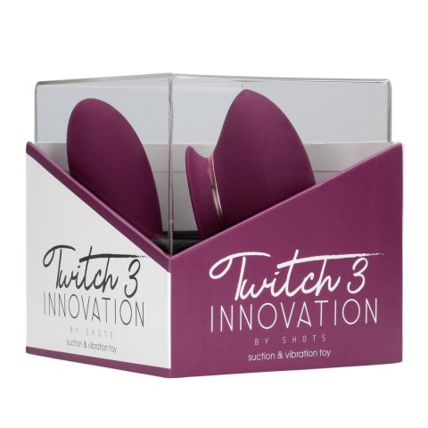 Twitch 3 - Rechargeable Vibrator & Suction - Silicone - 10 Speed - Burgundy SHOTS